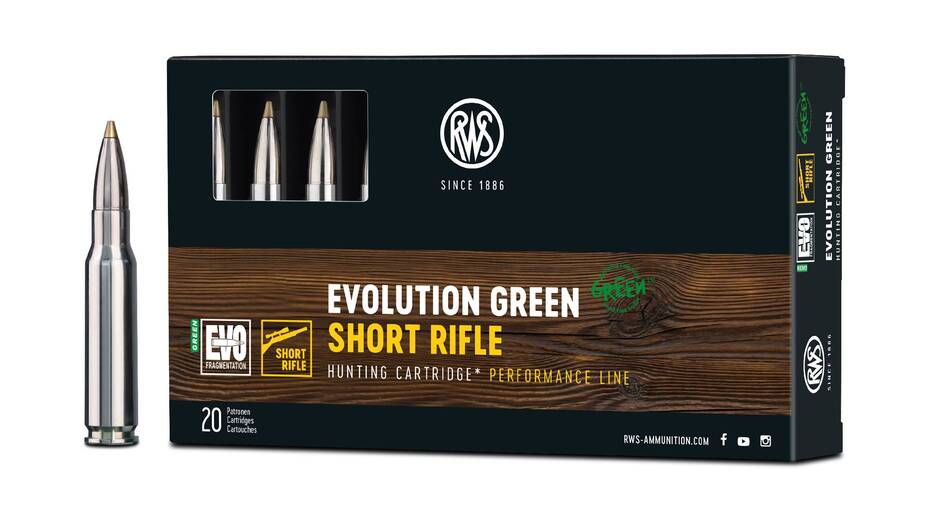 RWS Jagdpatrone .308 Win SR Evolution Green 9g Short Rifle