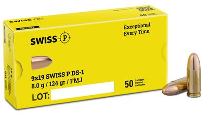 SWISS P  9x19 DS-1 8g/124gr SWISS P  9x19 DS-1 8g/124gr