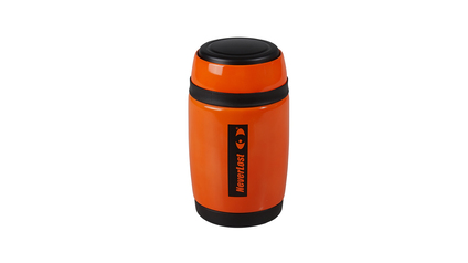 NEVERLOST Essens-Thermobehälter aus Stahl - Volumen 0.5l - Signalorange