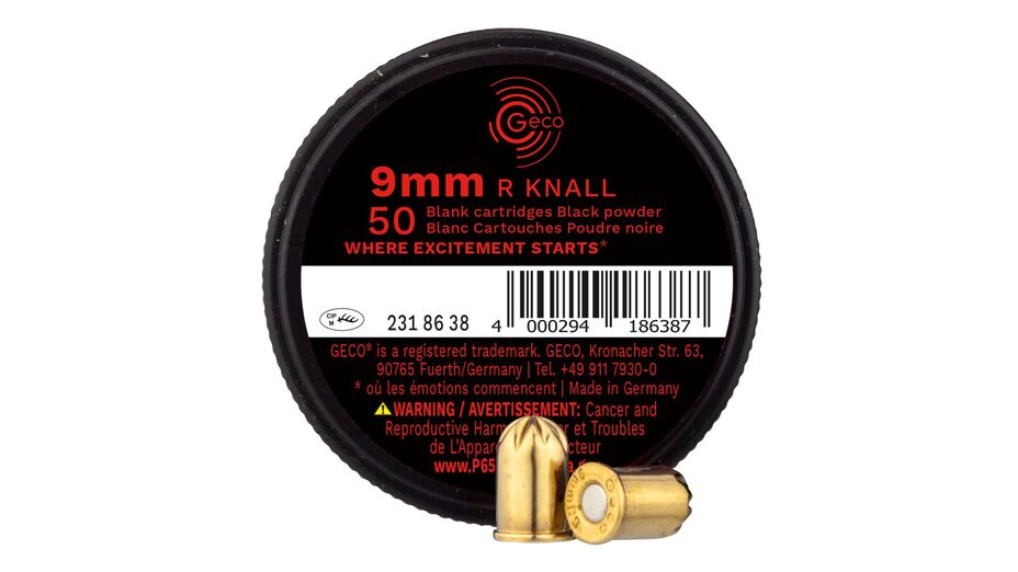 GECO Platzpatrone 9mm/380 Knall Schwarzp