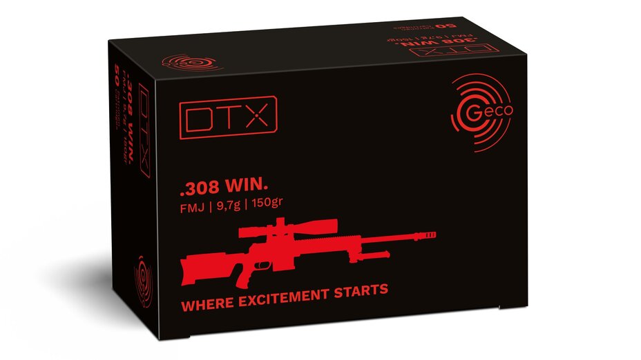 GECO Jagdpatrone .308 Win VM DTX Geco 150gr Diese Patrone unterliegt Exportrestriktionen und darf nicht exportiert werden. 