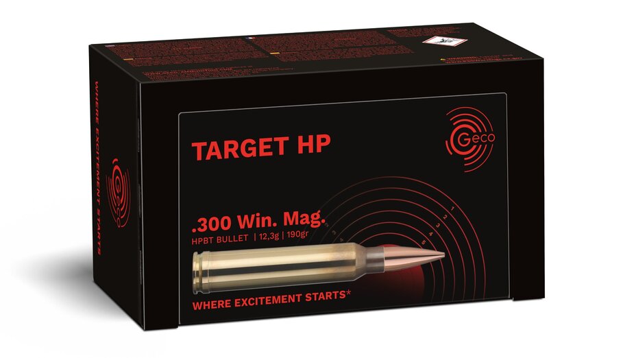 .300 WM GECO TARGET HP 12.3G/190GR