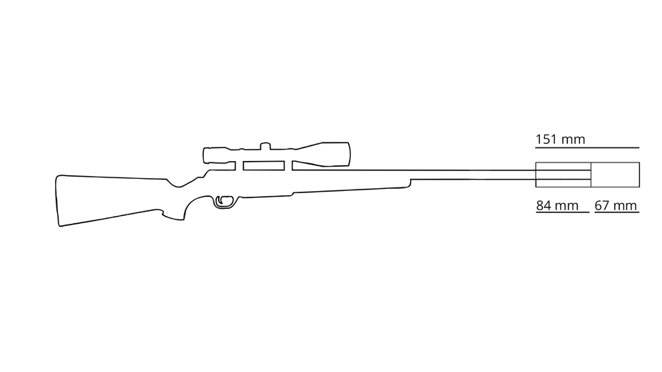 HAUSKEN Schalldämpfer JD 151X.2 Kal. .30